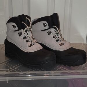 Womens Black and Gray Hiking Boots